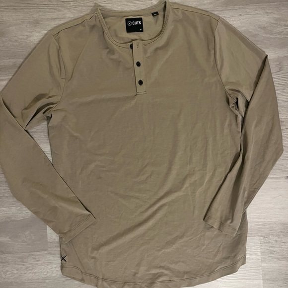 Cuts Long Sleeve Henley - Picture 1 of 6